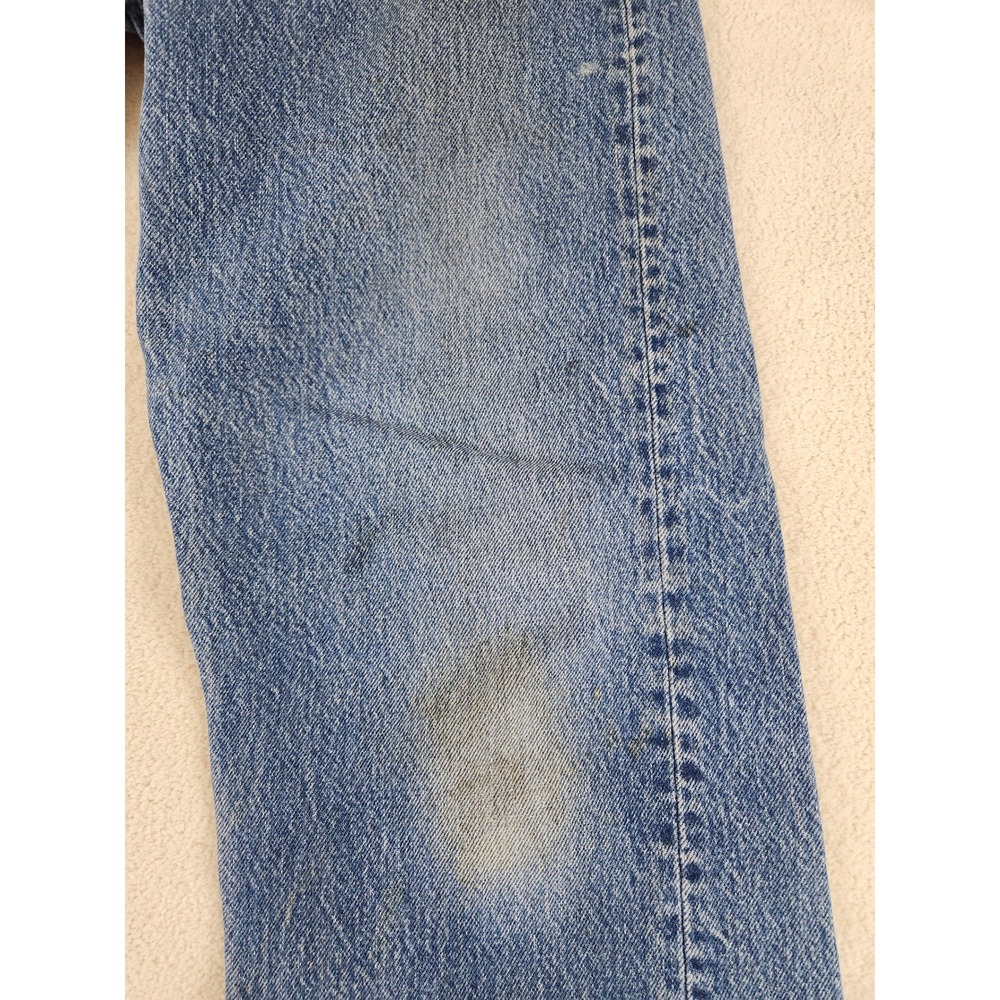 90s 501 Buttonfly Levis Jeans Tag Size 34 x 33 Distressed Grunge USA Made - Picture 9 of 12